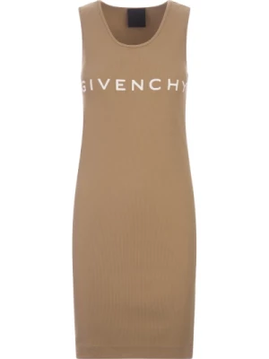 Brązowa Sukienka Tank Top Midi Givenchy