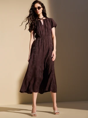 Czekoladowa sukienka midi TARANKO