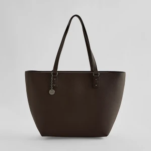 Brązowa torba shopper z zawieszką House