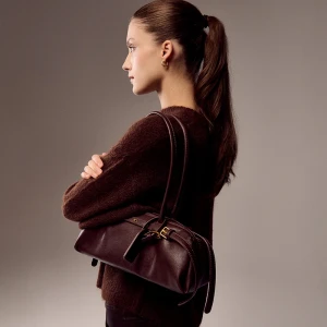 Brązowa torebka bagietka na ramię House