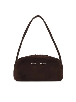 Brązowa zamszowa torebka na ramię Kazar