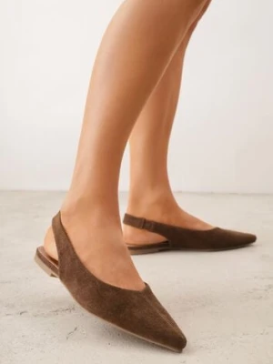 Brązowe Balerinki Typu Slingback Diarin seastar