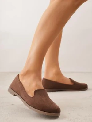 Brązowe Balerinki w Stylu Mokasynów Semirae ballada