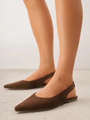 Brązowe Balerinki w Stylu Slingback Adriame seastar