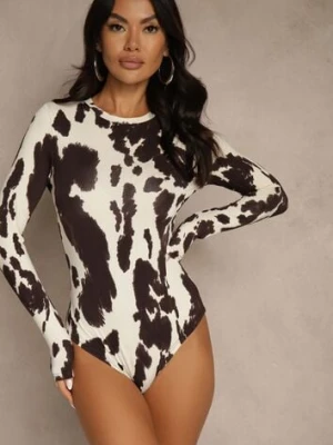 Brązowe Body z Wiskozą w Łaty Retilve