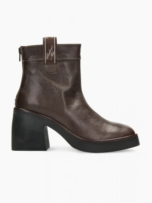 Brązowe botki damskie 7mil