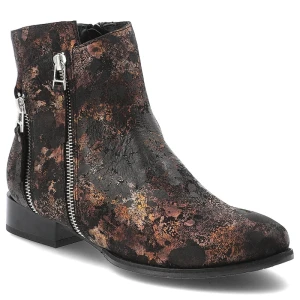 Brązowe Botki Maciejka Eleganckie Obuwie Damskie