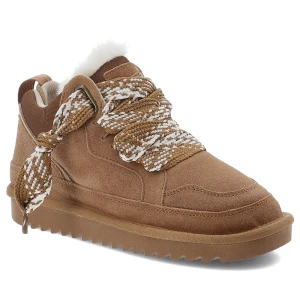 Brązowe Botki Vinceza Modne Obuwie Damskie