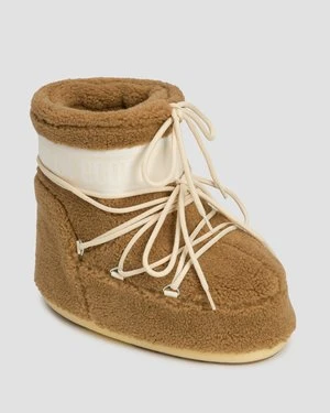 Brązowe Buty Zimowe Damskie Moon Boot Icon Low Fleece