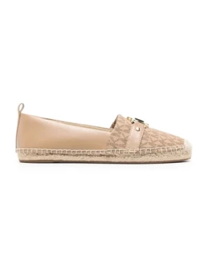 Brązowe Casual Zamknięte Płaskie Espadryle Michael Kors