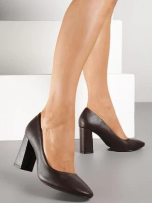 Brązowe Czółenka na Obcasie Arniele bellucci