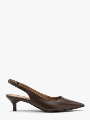 Brązowe czółenka slingback bez pięty SARAH Ryłko