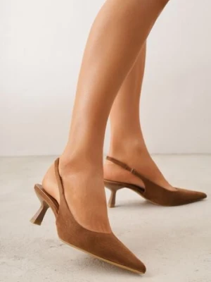 Brązowe Czółenka Slingback VICES na Kaczuszce Anatera