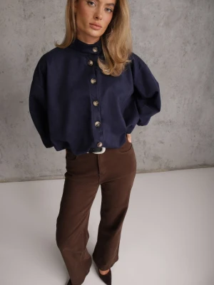 Brązowe Jeansy z Bawełny o Fasonie Straight Regular Waist Etelvina Milas91
