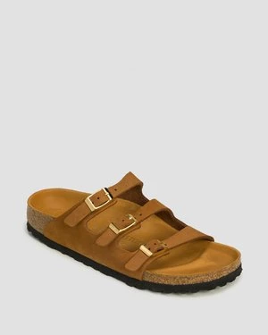 Zdjęcie produktu Brązowe Klapki Damskie Birkenstock Florida Fresh Lenb Narrow
