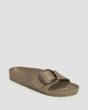 Brązowe Klapki Damskie Birkenstock Madrid Big Buckle Eva Narrow