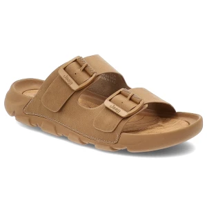 Brązowe Klapki Jeep Wsuwane Obuwie Damskie