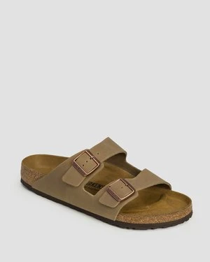 Brązowe Klapki Męskie Birkenstock Arizona Leoi Regular