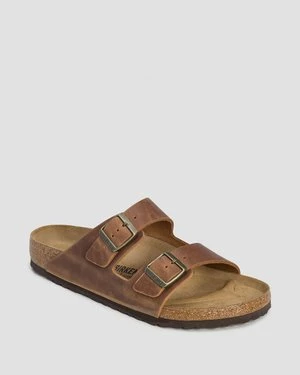 Brązowe Klapki Męskie Birkenstock Arizona Regular