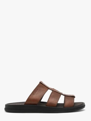 Brązowe klapki męskie Ryłko