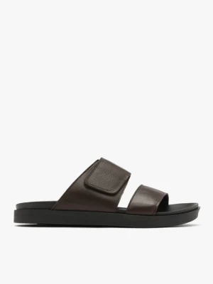 Brązowe klapki męskie Ryłko