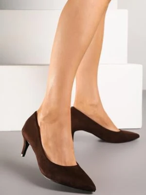Brązowe Klasyczne Czółenka Vices na Szpilce Ovirissa