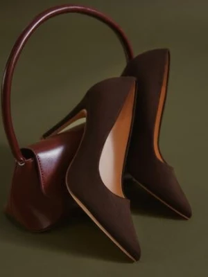 Brązowe Klasyczne Szpilki Vices z Wkładką ze Skóry Naturalnej Ennoriel