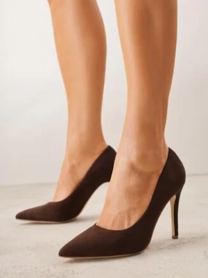 Brązowe Klasyczne Szpilki Vices z Wkładką ze Skóry Naturalnej Ennoriel