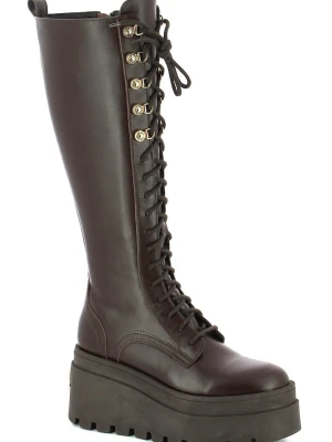 Brązowe kozaki na platformie CARINII B9140BG-T82-000-000-E67