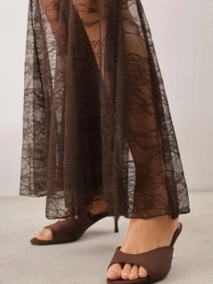 Brązowe Minimalistyczne Klapki z Imitacji Zamszu na Kaczuszce Zellenis sergio todzi