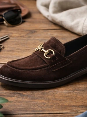 Brązowe mokasyny damskie 7mil