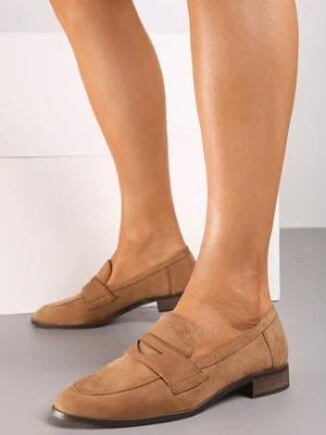 Brązowe Mokasyny Loafersy o Klasycznym Fasonie na Płaskiej Podeszwie Dailara vices