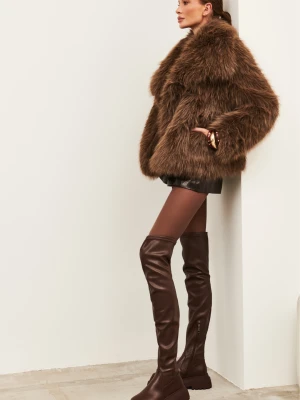 Brązowe muszkieterki damskie CARINII B10523-113-000-000-000