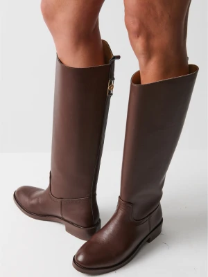 Brazowe oficerki skórzane CARINII B10440-113-000-000-000