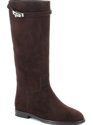 Brązowe oficerki zamszowe CARINII B10510-T89-000-000-000