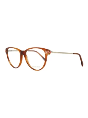 Brązowe Okulary Optyczne Damskie z zawiasem sprężynowym Emilio Pucci