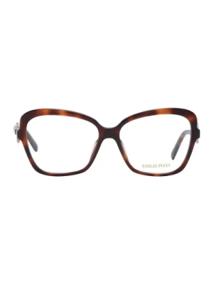 Brązowe Okulary Optyczne Motylkowe Emilio Pucci