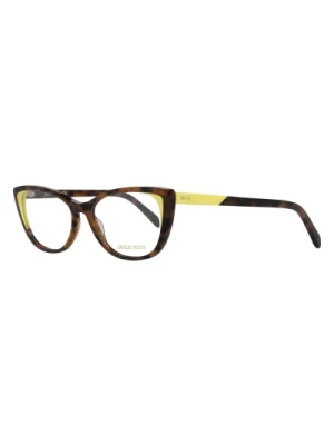 Brązowe Okulary Optyczne w Stylu Cat Eye dla Kobiet Emilio Pucci