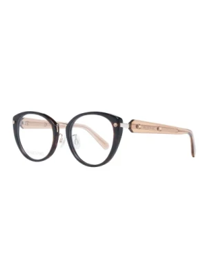 Brązowe Okulary Optyczne w Stylu Cat Eye dla Kobiet Swarovski