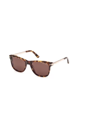 Brązowe okulary przeciwsłoneczne ciemna rama Tom Ford