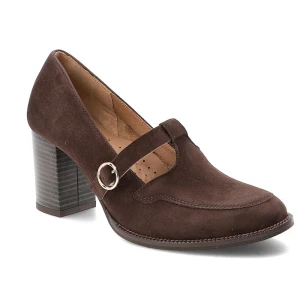 Brązowe Półbuty Armodo Modne Obuwie Damskie Zapinane Na Sprzączkę