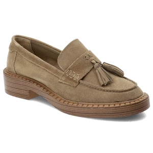 Brązowe Półbuty S.Barski Stylowe Mokasyny Damskie