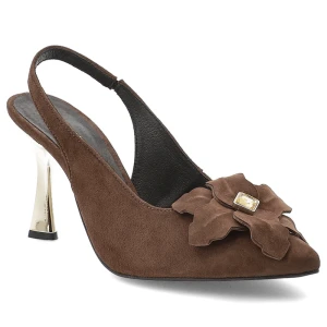 Brązowe Sandały Karino Eleganckie Obuwie Damskie Premium