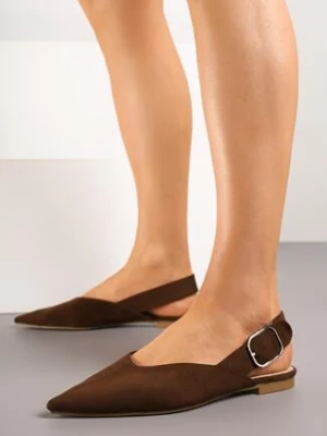 Brązowe Sandały Vices Bez Pięty ze Skórzaną Wkładką Ralovira