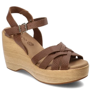 Brązowe Sandały Yokono Eleganckie Obuwie Damskie