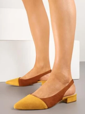 Brązowe Sandały ze Skórzaną Wkładką Bez Pięty Galicea goodin