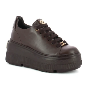 Brązowe skórzane  sneakersy CARINII B10307-T82-000-000-G36