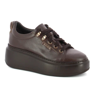 Brązowe skórzane sneakersy CARINII B8939-T82-000-000-F69