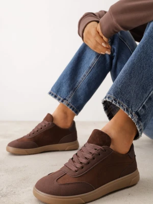 Brązowe Sneakersy Barefoot w Stylu Tenisówek Hurla Ideal