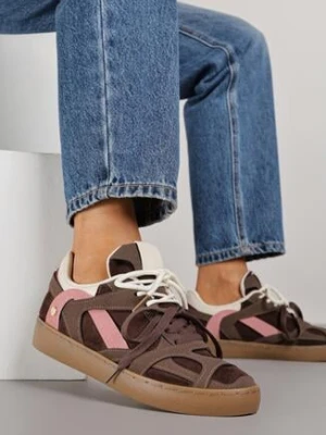 Brązowe Sneakersy w Stylu Klasycznych Tenisówek z Podwójnym Sznurowaniem Livitta marquiiz
